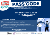 Inscription Pass’Code : jusqu’au 25 avril 2023