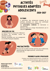 Activit&eacute;s physiques adapt&eacute;es Adolescents