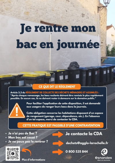 Rappel des r&egrave;gles de remisage des bacs de collecte