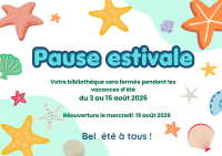 Fermeture estivale de la biblioth&egrave;que
