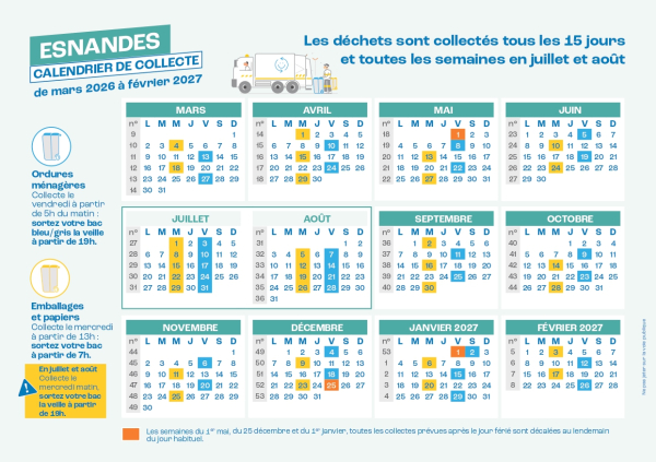 D&eacute;chets : les calendriers de collecte 2026 sont disponibles !