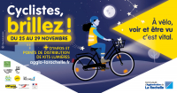 Rendez-vous du 25 au 29 novembre prochain pour l’opération « Cyclistes brillez ! »